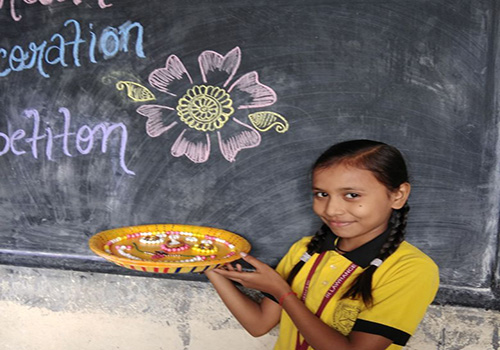 Rakhi making and plate decoration