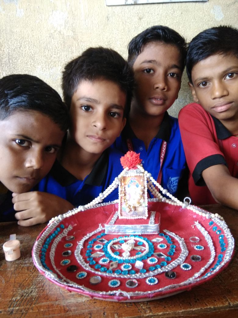 Rakhi making and plate decoration