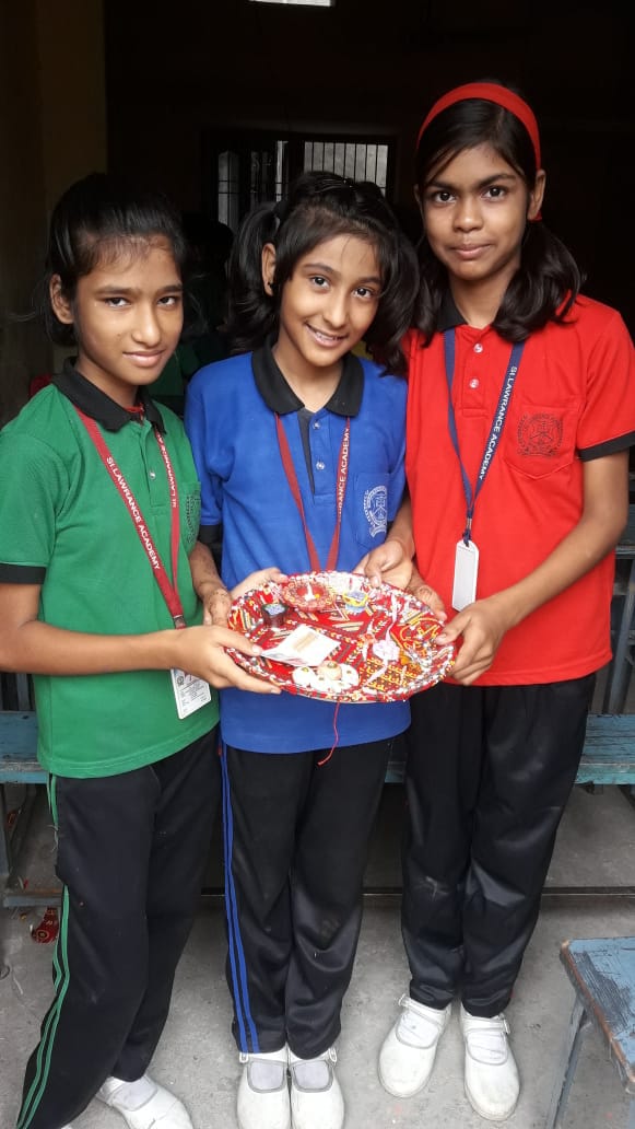 Rakhi making and plate decoration