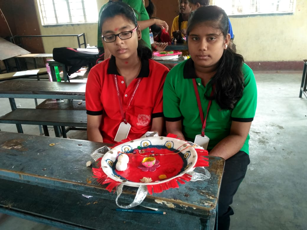 Rakhi making and plate decoration